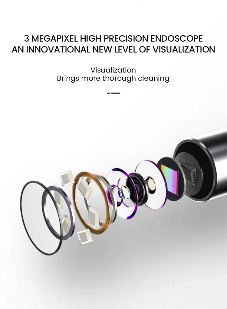 Wireless visual ear canal cleanser endoscope