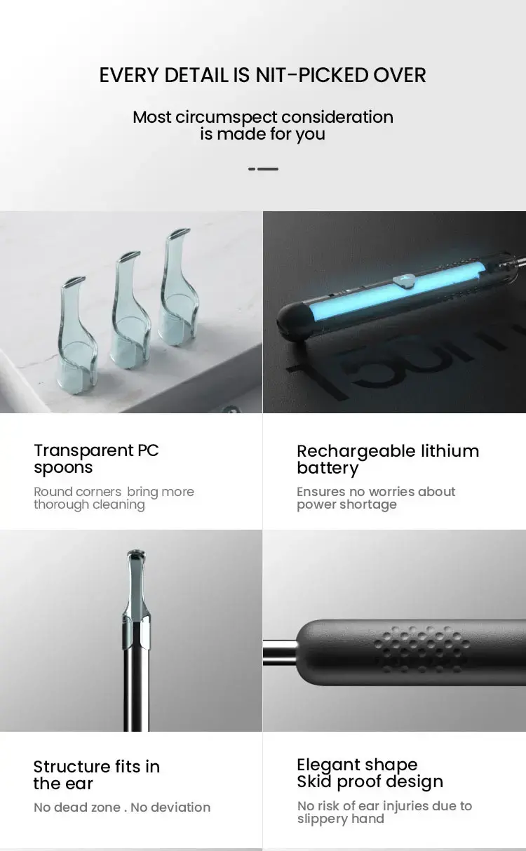 Wireless visual ear canal cleanser endoscope