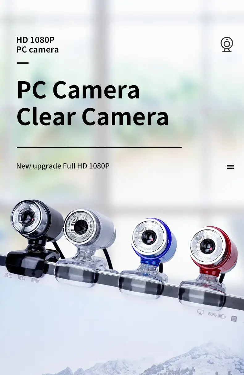 1080P HD Laptop stream webcam with Microphone and manual focus lens, ODM, OEM customizing.