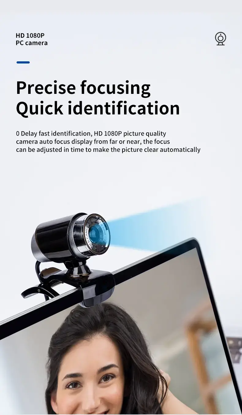 1080P HD Laptop stream webcam with Microphone and manual focus lens, ODM, OEM customizing.