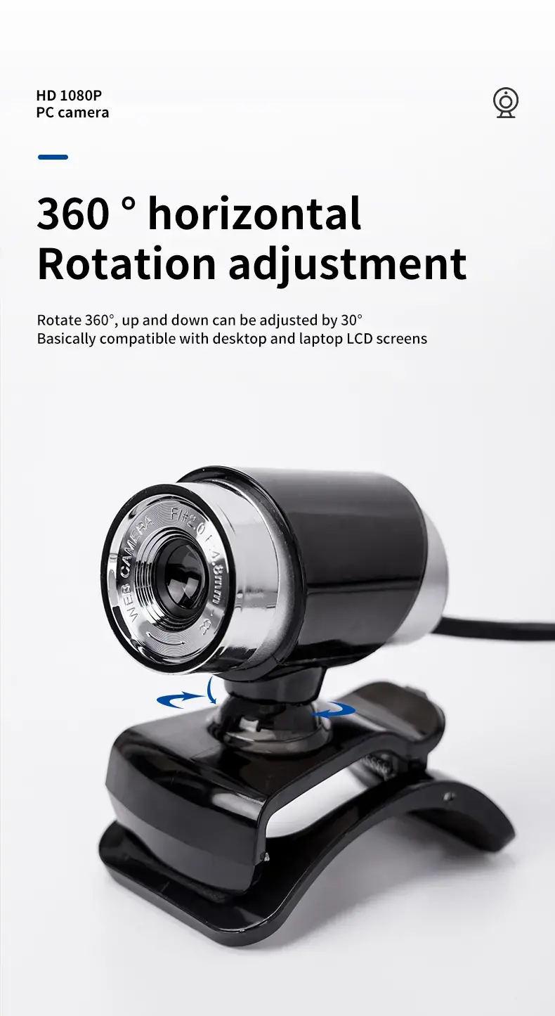 1080P HD Laptop stream webcam with Microphone and manual focus lens, ODM, OEM customizing.
