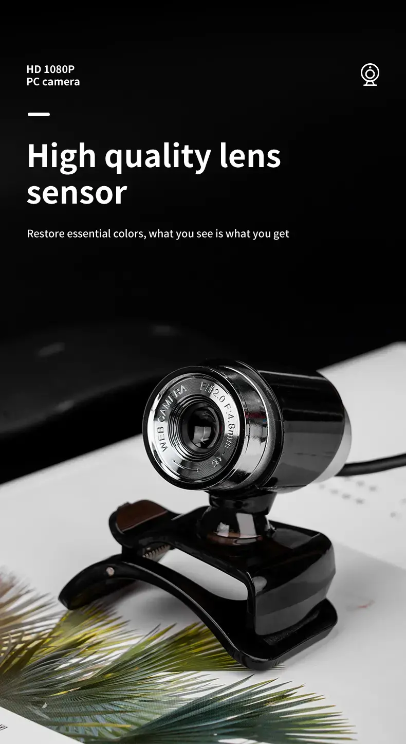 1080P HD Laptop stream webcam with Microphone and manual focus lens, ODM, OEM customizing.