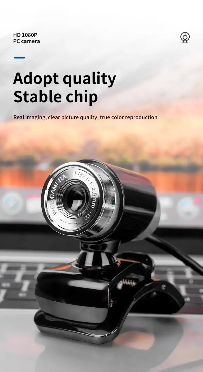 1080P HD Laptop stream webcam with Microphone and manual focus lens, ODM, OEM customizing.