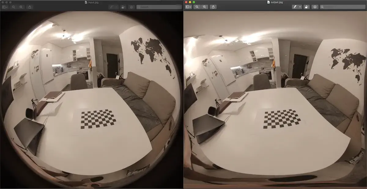 180 degrees fish eye distortion correction-CK vision