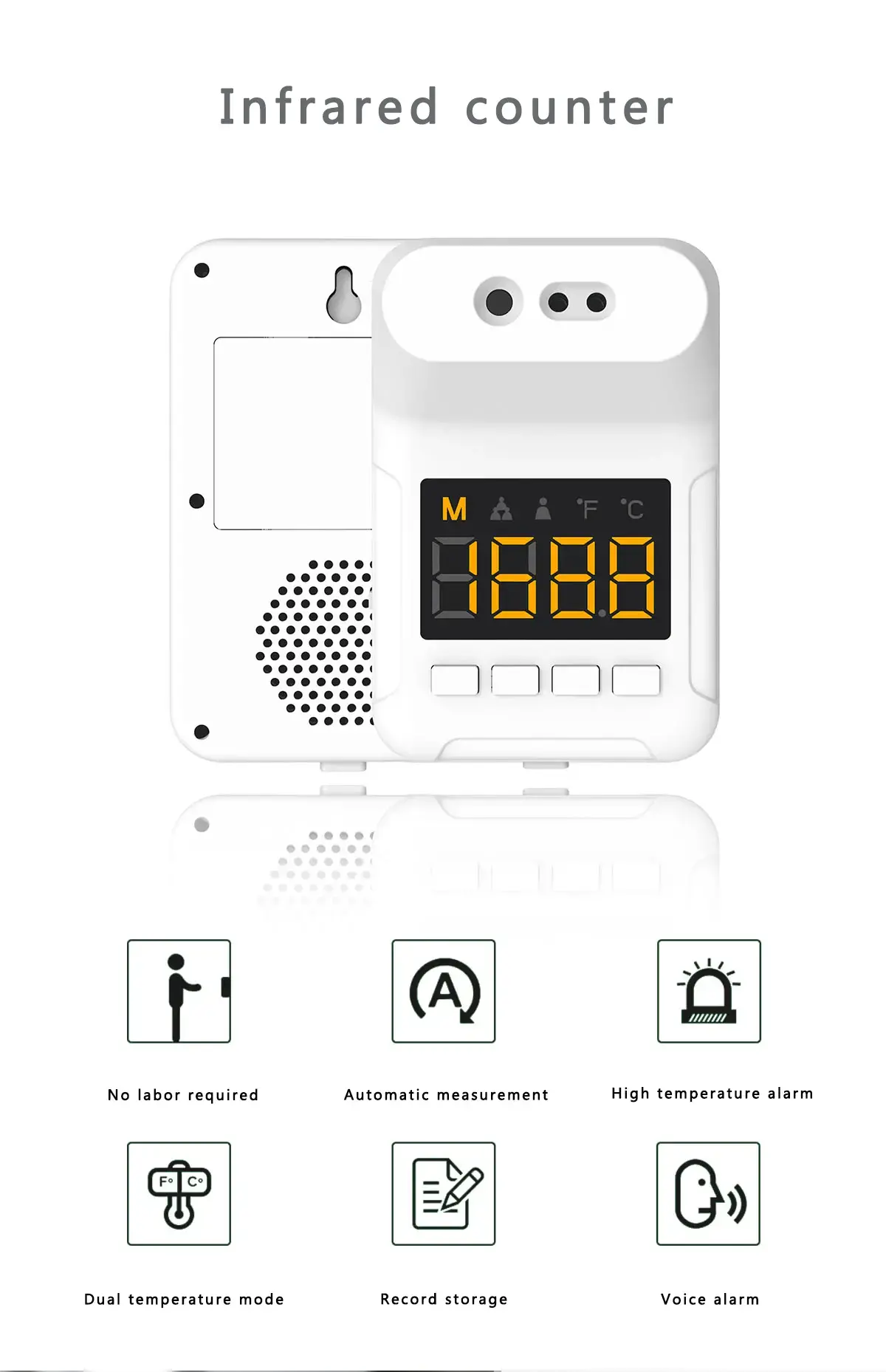 Thermodetector, portable temperature measuring instrument, with IR sensor.