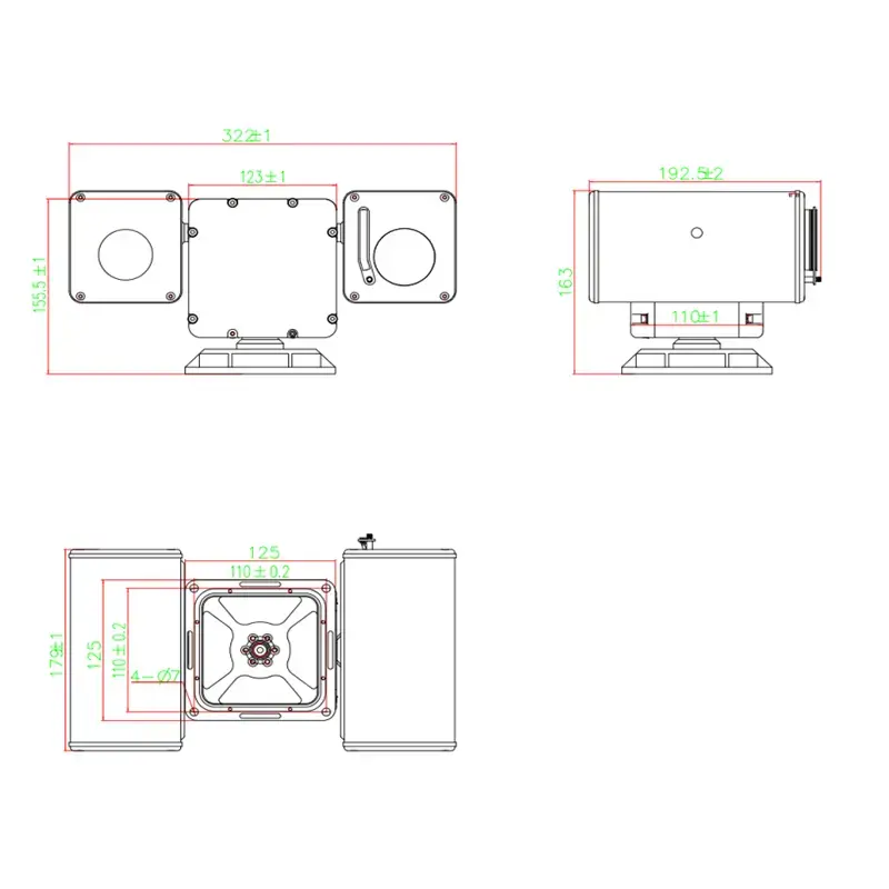 structure chart for imaging thermal meter & RGB camera
