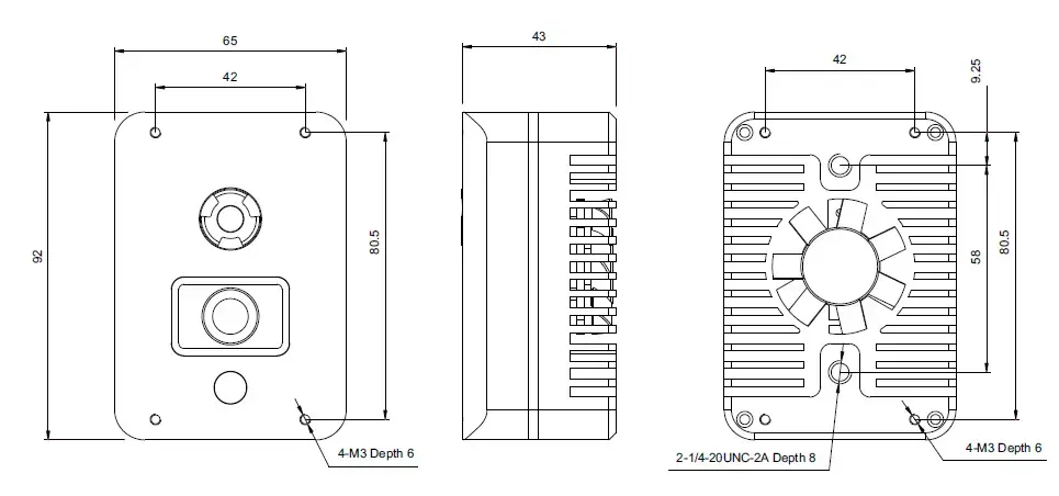 structure chart for Network temperature measurement camera