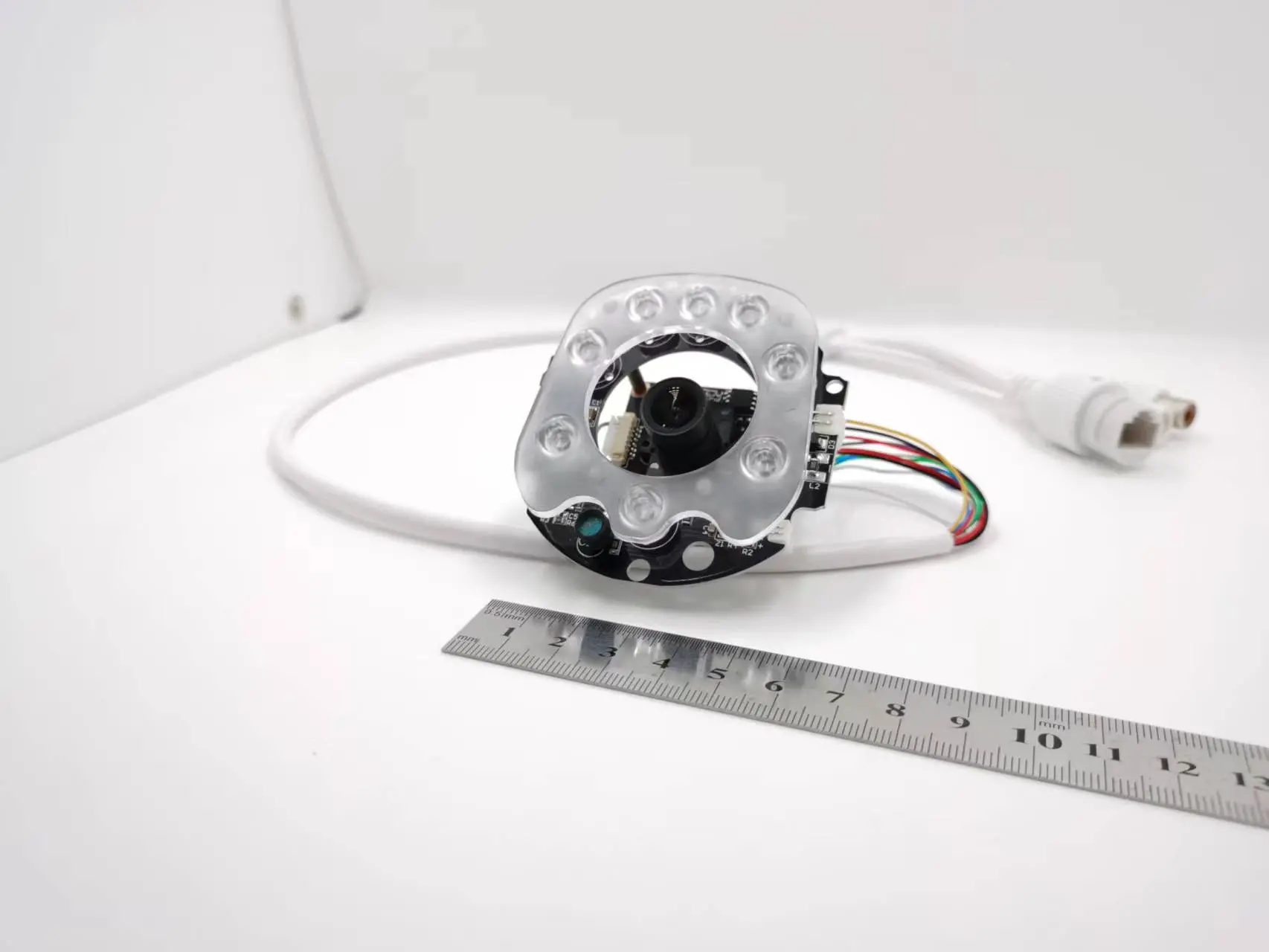 IP camera module with eight 850 IR LED light fill board